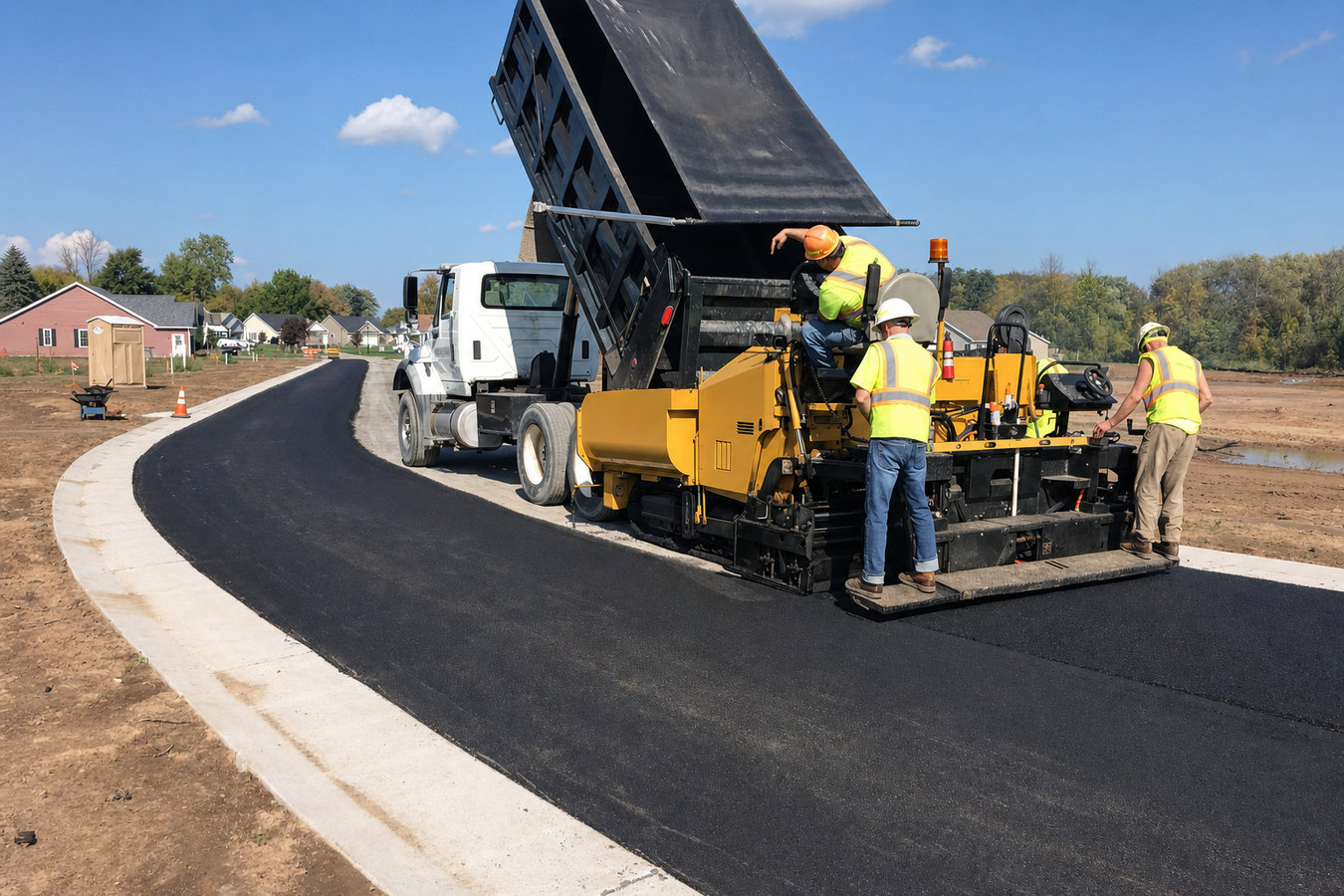 Keystone Escondido Asphalt Paving asphalt paving crew at work in Escondido, CA